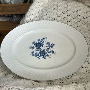 Royal Blue Ironstone Enoch Wedgwood Serving Platter
